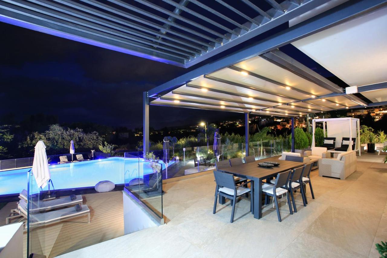 Orama Luxury Villa 4 Bedrooms With Private Pool Hersonissos  Exteriör bild