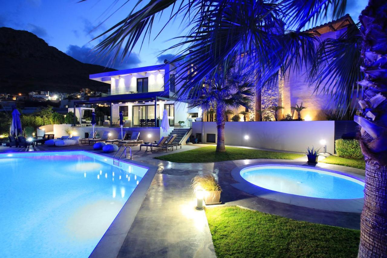 Orama Luxury Villa 4 Bedrooms With Private Pool Hersonissos  Exteriör bild