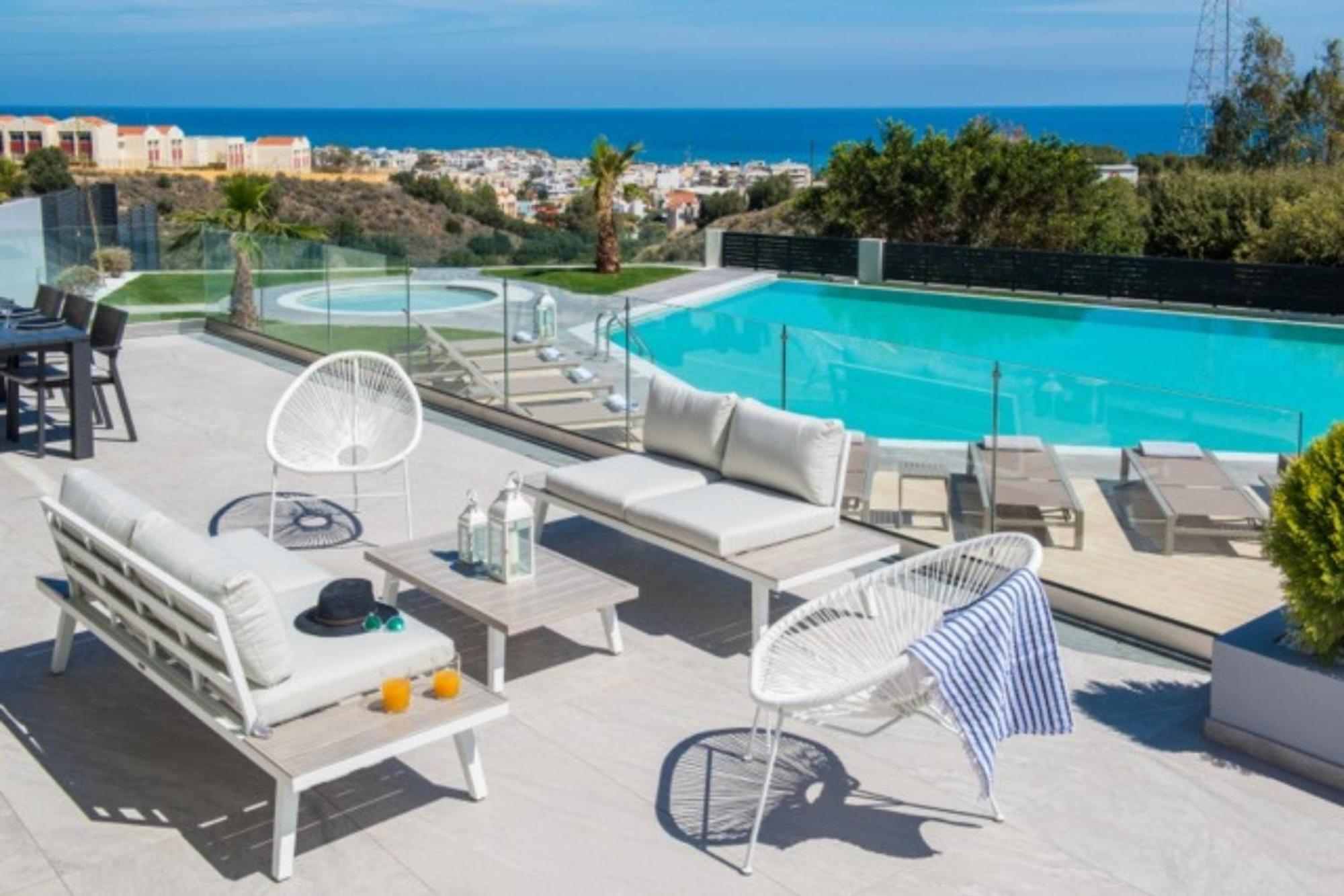 Orama Luxury Villa 4 Bedrooms With Private Pool Hersonissos  Exteriör bild