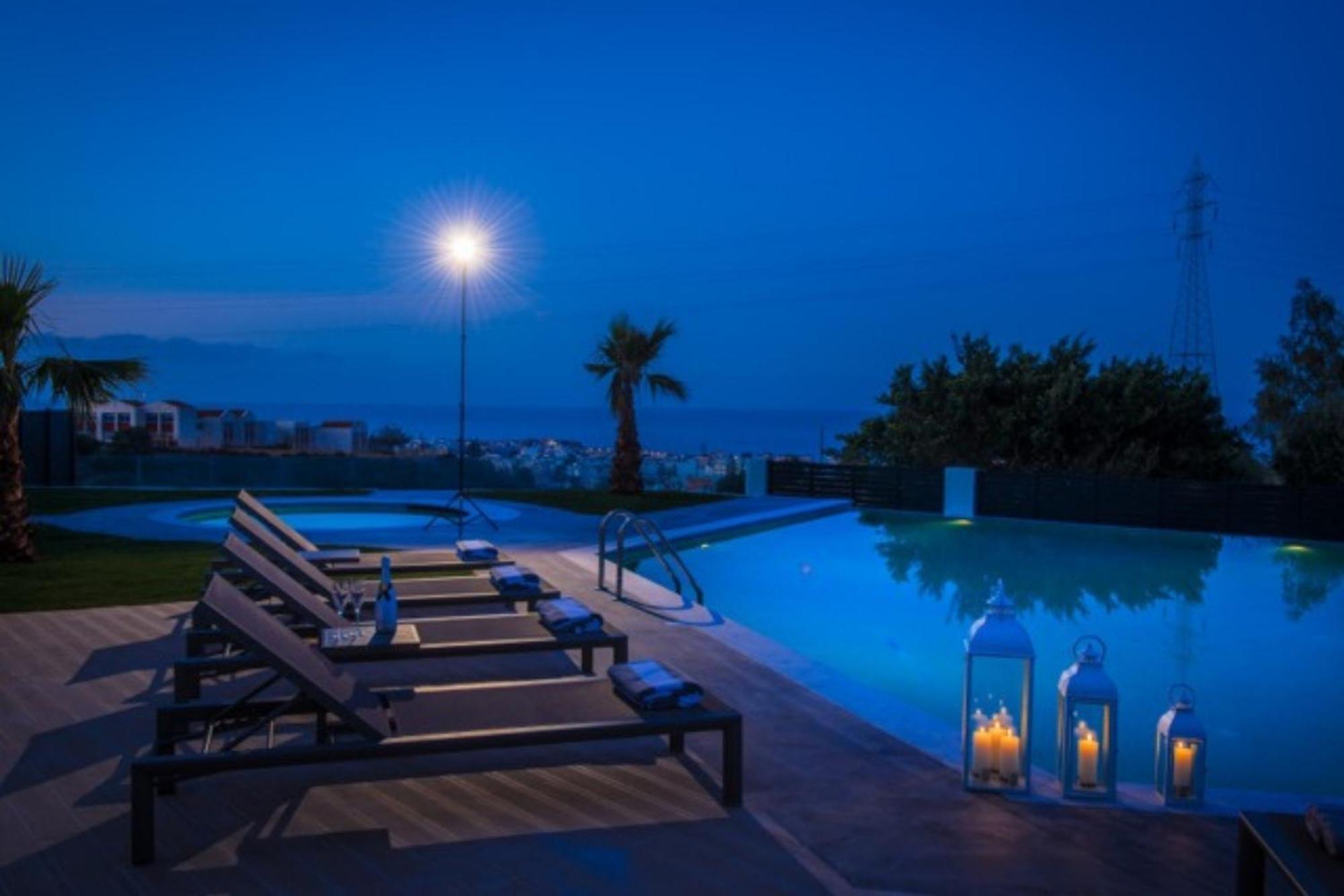 Orama Luxury Villa 4 Bedrooms With Private Pool Hersonissos  Exteriör bild