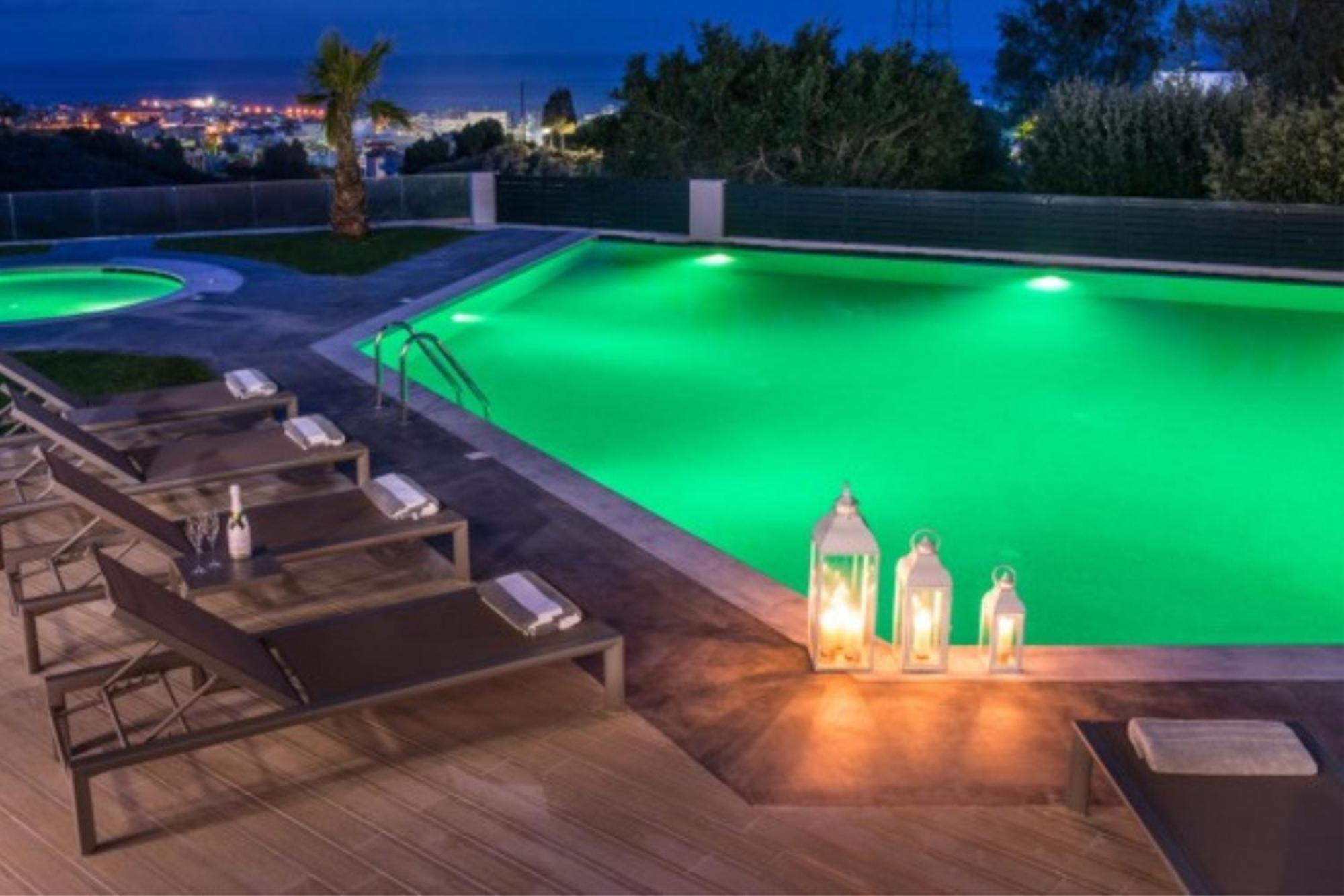 Orama Luxury Villa 4 Bedrooms With Private Pool Hersonissos  Exteriör bild