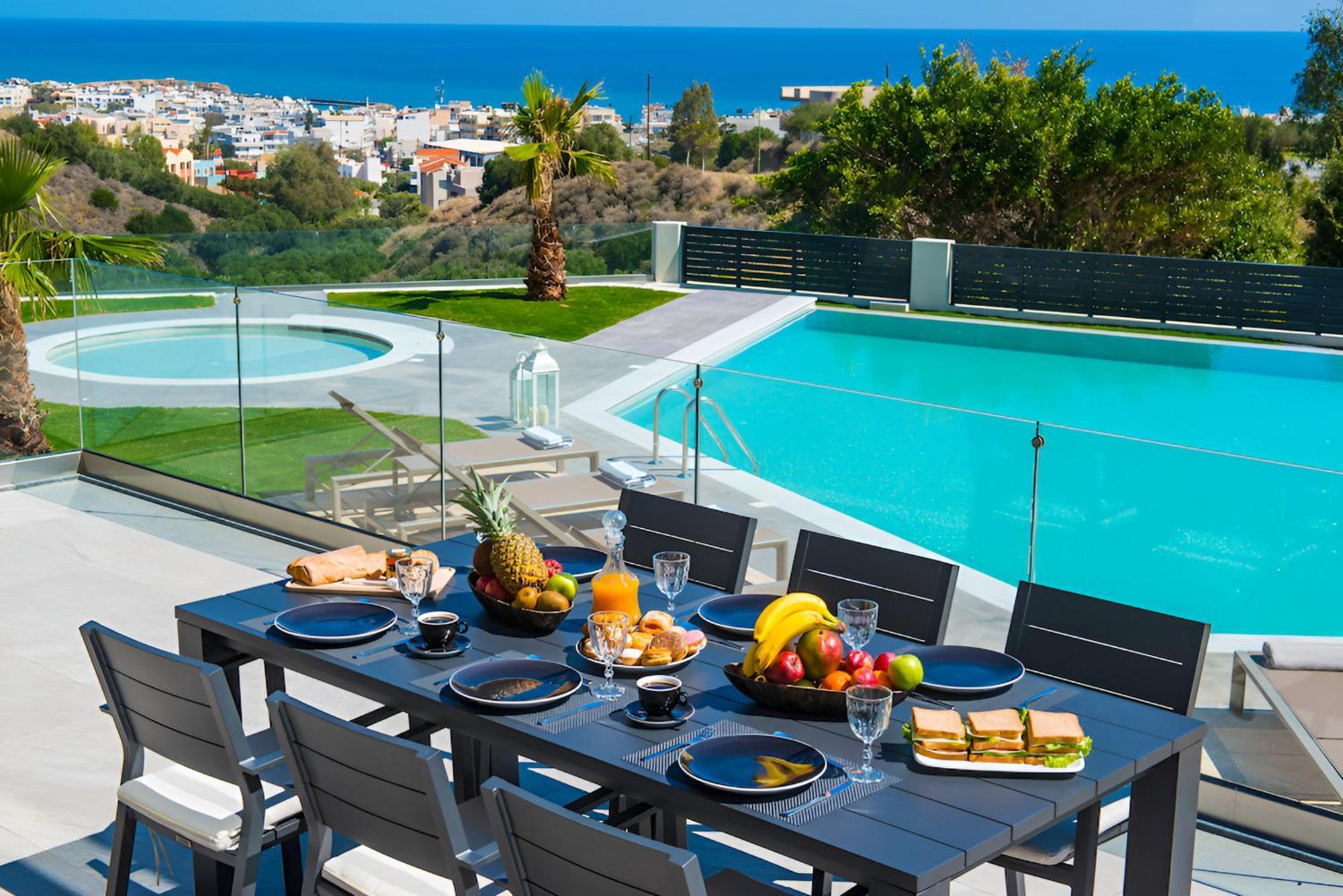 Orama Luxury Villa 4 Bedrooms With Private Pool Hersonissos  Exteriör bild