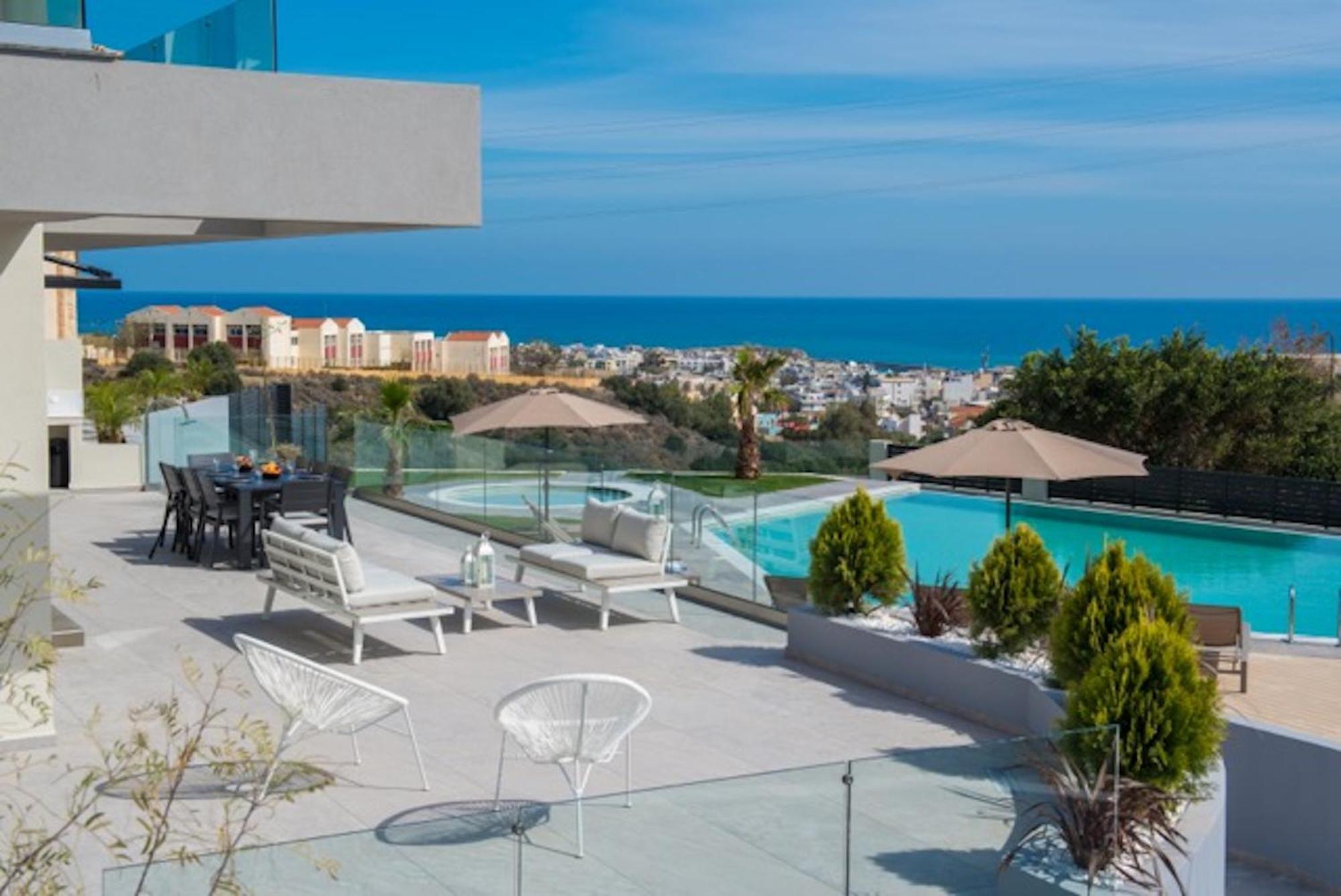 Orama Luxury Villa 4 Bedrooms With Private Pool Hersonissos  Exteriör bild